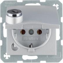 Berker 47631404 Steckd. SCHUKO m STKL KD SLß S.1/B.x alu