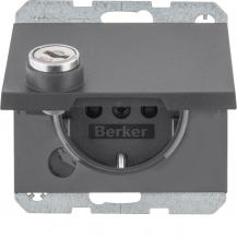 Berker 47637006 Steckdose SCHUKO m STKL KD SLß K.1 anth