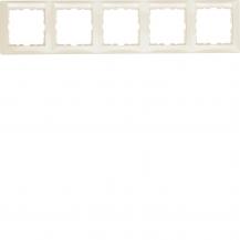 Berker 10258912 Rahmen 5fach m BF waager S1 weiß gl