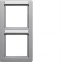 Berker 10126014 Rahmen 2fach mit Bsf Q1 Alu Lack