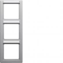 Berker 10136014 Rahmen 3fach mit Beschrift. Q1 Alu Lack