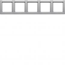 Berker 10256014 Rahmen 5fach waag mit BF Q1 Alu Lack