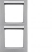 Berker 10526094 Rahmen 2fach senk mit BF Q3 Alu Lack