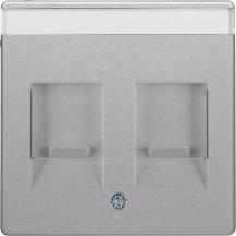 Berker 11816084 Zentralstück m Staubs u BF Q.x alu samt