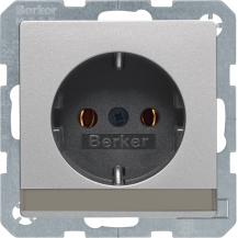 Berker 47506084 Steckdose SCHUKO m BF Q.x alu samt