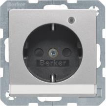 Berker 41106084 Steckdose SCHUKO LED BSF erh BS Q.x alu