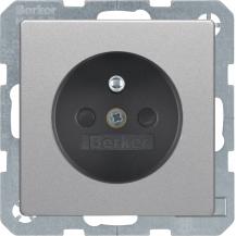 Berker 6768766084 Steckdose m SK-Stift erh BS Q.x alu
