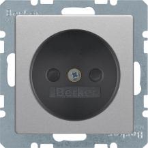 Berker 6167336084 Steckdose ohne SK m erh. BS Q.x alu samt