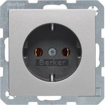 Berker 41436084 Steckdose SCHUKO mit SLk Q.x alu sam