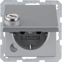 Berker 47636084 Steckdose SCHUKO m STKL KD SLß Q.1 alu