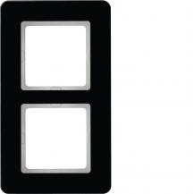 Berker 10126076 Rahmen 2fach Q.7 Glas schw