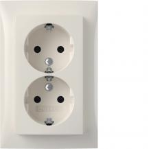 Berker 47598989 D-Steckdose SCHUKO ADP erh.BS S.1 pw gl