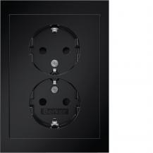 Berker 47592245 D-Steckdose SCHUKO ADP erh.BS S.3 schw g