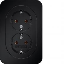 Berker 47742045 D-Steckdose SCHUKO m ADP R.1 schw gl