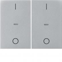 Berker 80962371 Abdeck. Tast.-M. 2f. I/O K.x alu