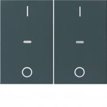 Berker 80962375 Abdeck. Tast.-M. 2f. I/O K.x anth