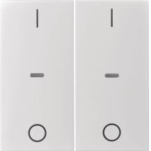 Berker 80962382 Abdeck. Tast.-M. 2f. I/O S.1/B.x weiß