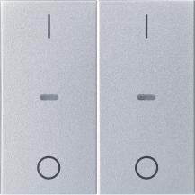 Berker 80962383 Abdeck. Tast.-M. 2f. I/O S.1/B.x alu