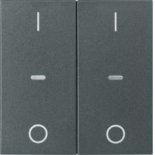 Berker 80962385 Abdeck. Tast.-M. 2f. I/O S.1/B.x anth