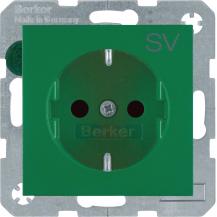 Berker 47231903 Steckd. SCHUKO m EHBS S.1/B.x grün matt