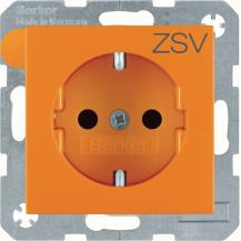Berker 47231907 Steckd. SCHUKO m. EHBS S.1/B.x orange mt