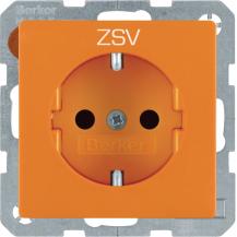Berker 47236007 Steckdose SCHUKO m. EHBS Q.x orange samt