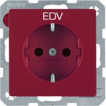 Berker 47236022 Steckdose SCHUKO mit EHBS Q.x rot samt