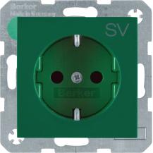 Berker 47238903 Steckd. SCHUKO m EHBS S.1/B.x grün glzd