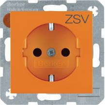 Berker 47238907 Steckd. SCHUKO m. EHBS S.1/B.x orange gl