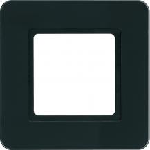 Berker 10116176 Rahmen 1fach Q.7 f. Bel, Glas schwarz
