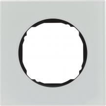 Berker 10112609 Rahmen 1fach, flach, R.8, Glas polarweiß