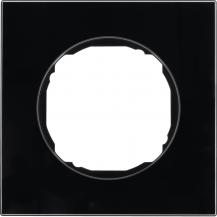Berker 10112616 Rahmen 1fach, flach, R.8, Glas schwarz