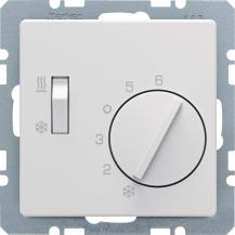 Berker 20296089 Temperaturregler, Wechsler mit Schalter Heizen/Kühlen, Q.x, pola