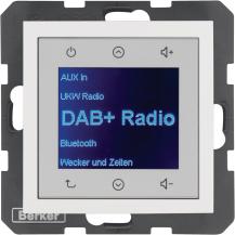 Berker 29848989 Radio Touch, Steckdosenradio Unterputz, DAB+ S.1/B.x polarweiß g