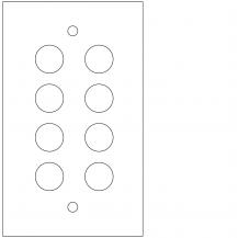 Berker 9005968600SP Unterl. f. Berker TS Glasplatte 8fach