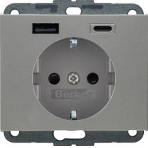 Berker 48147004 Steckdose SCHUKO/USB AC 20W PD Kx edelst
