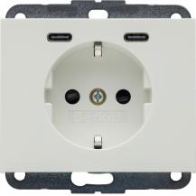 Berker 48157009 Steckdose SCHUKO/USB CC 20W PD Kx pw gl