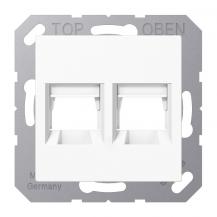 JUNG A 1569-2 WE WW Abdeckung 2fach für Modular-Jack alpinweiß