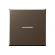 JUNG HOME Taster 1fach mit Lichtleiter, Serie A, mokka, Bluetooth Mesh