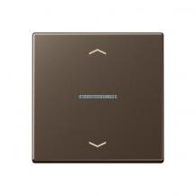 JUNG HOME BT A 17101 P MO Taster 1fach, mit Pfeilsymbolen und Lichtleiter, mokka