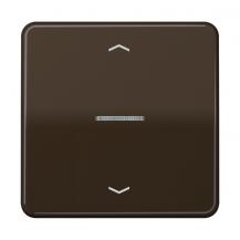 JUNG HOME Taster 1fach mit Pfeilsymbolen und Lichtleiter, Serie CD, braun, Bluetooth Mesh
