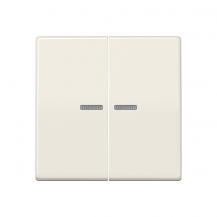 JUNG HOME Taster 2fach, mit Lichtleiter, Duroplast, Serie AS, weiß (ivory) BT AS 17102