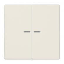 JUNG HOME BT LS 17102 Taster 2fach, mit Lichtleiter, Duroplast, Serie LS, weiß (ivory)