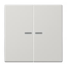 JUNG HOME Taster 2fach mit Lichtleiter, Serie LS, lichtgrau, Bluetooth Mesh