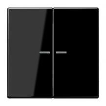 JUNG HOME Taster 2fach mit Lichtleiter, Serie LS, schwarz, Bluetooth Mesh