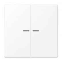 JUNG HOME Taster 2fach mit Lichtleiter BT LS 17102 WWM, schneeweiß matt