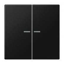 JUNG HOME Taster 2fach mit Lichtleiter, Serie LS, graphitschwarz matt, Bluetooth Mesh