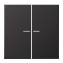 JUNG HOME BT AL 17102 D Taster 2fach, mit Lichtleiter, Serie LS, dark