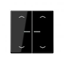 JUNG HOME Taster 2fach mit Pfeilsymbolen, mit Lichtleiter BT A 17102 P SW, schwarz
