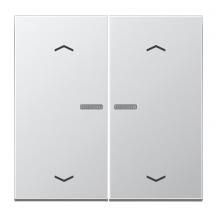 JUNG HOME BT AL 17102 P Taster 2fach, mit Pfeilsymbolen und Lichtleiter, Aluminium